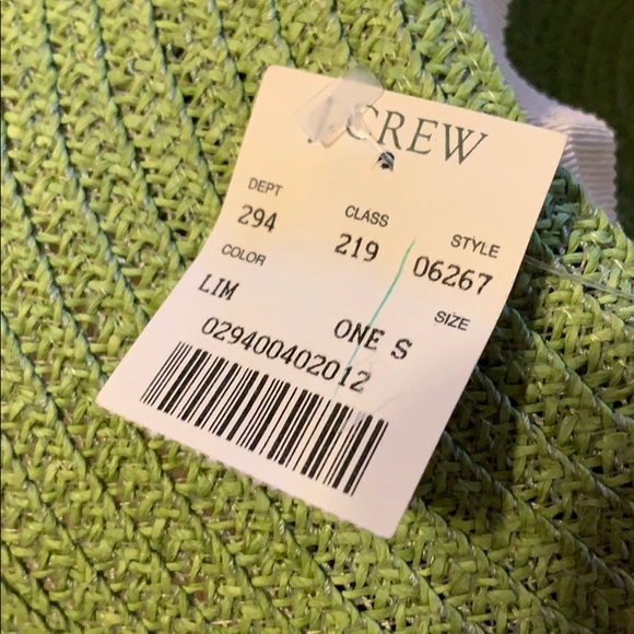 NWT J. Crew 100% Straw Packable Hat main image 4